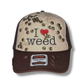 IHeartWeed_Studded Trucker Cap