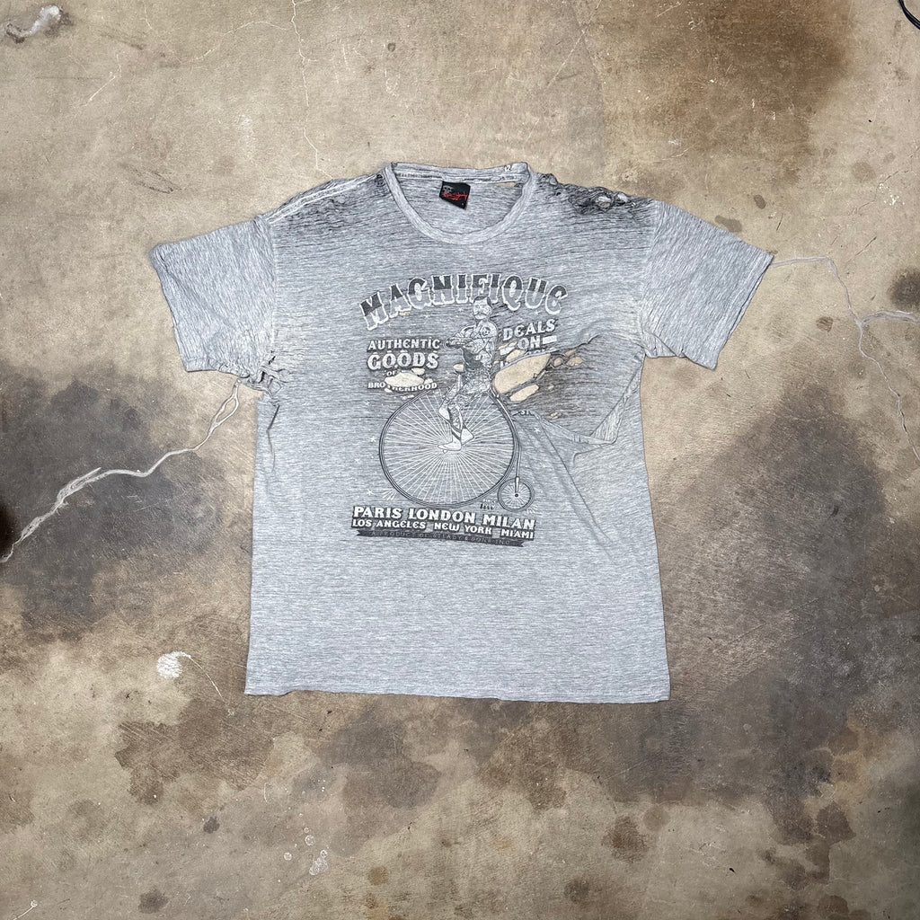 Rock Steady Magnifique Distressed Ripped T-Shirt (L)