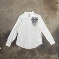 Raw State Gothic Cross Graphic Button Down Shirt (XXL)